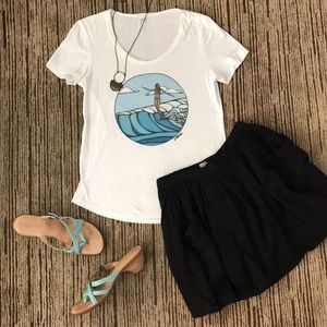 "Heather Brown" Surf Art American Apparel Tee